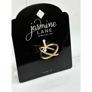3For$20 Jasmine Lane Gold Interlocking Ring - Size 7